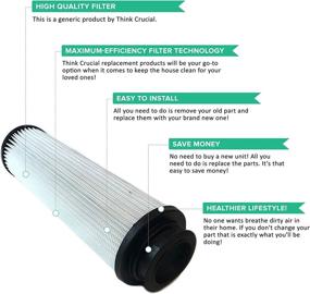 img 2 attached to 🔍 Crucial Vacuum Filter Replacement Parts - Compatible with Hoover Part #471062, 40140201, 43611042, 42611049, F923 - Fits Hoover Windtunnel Bagless HEPA Style Filter - High-Quality Filters - Bulk (2 Pack)