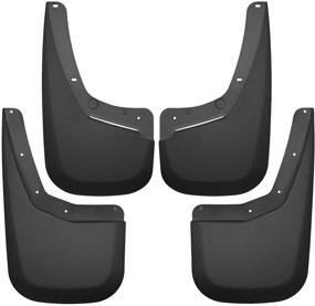 img 4 attached to 🚙 Husky Liners 2007-2013 Chevrolet Silverado 1500, 2007-2014 Chevrolet Silverado 2500/3500 - Single Rear Wheels Mud Guard Set, Custom-Fit Front and Rear, Black (56796)