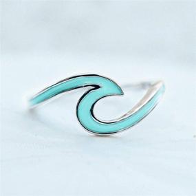 img 1 attached to Brass Base Adjustable End Silver Enamel Wave Toe Ring - One Size | Pura Vida