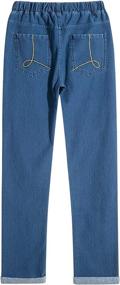img 3 attached to 👖 KOWDRAGON Elastic Regular Straight Jeans for Boys - Ages 3-12 Years