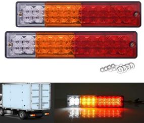 img 4 attached to SS VISION 20 LED Trailer Tail Lights Bar - Waterproof, DC12V 5 Wires Red-Amber-White Turn Signal and Reverse Lights for Truck (2 Pack): Rugged and Reliable Trailer Lighting Solution