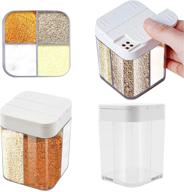 🧂 2-piece plastic salt and pepper shakers - transparent, adjustable pour holes, 4 grids empty spice dispenser for kitchen, restaurant cooking, bbq logo