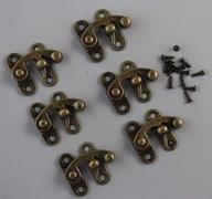 🔒 10-piece set of antique bronze swing lock clasps for secure bag, chest, suitcase, and more with screws logo