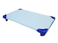 american baby company 100% natural cotton percale standard cot sheet - blue, 23 x 51, soft & breathable - ideal for daycare/pre-school - boys & girls logo