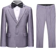 swotgdoby boys formal suit: 2-piece blazer & trousers set in solid colors - perfect for boys' weddings logo