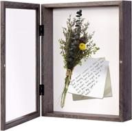 🖼️ organize and showcase your precious memories with the edgewood front opening shadow box display frame case - perfect for memorabilia, pins, awards, medals, tickets, and photos - 3 inches depth, 8×10 inches логотип