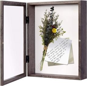 img 4 attached to 🖼️ Organize and Showcase Your Precious Memories with the EDGEWOOD Front Opening Shadow Box Display Frame Case - Perfect for Memorabilia, Pins, Awards, Medals, Tickets, and Photos - 3 Inches Depth, 8×10 Inches