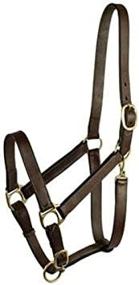 img 1 attached to 🐴 Premium Havanna Brown Horse Halter with Snap by GATSBY LEATHER COMPANY - 282987