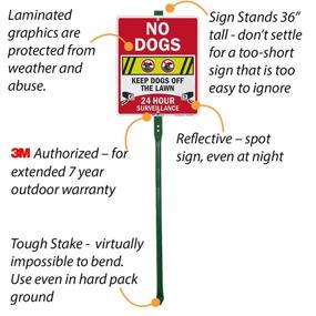 img 3 attached to 🐶 Enhanced Safety: SmartSign No Dogs Surveillance Reflective - A Smarter Solution for Effective Security