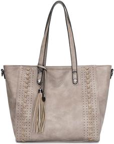 img 3 attached to FADEON Leather Designer Shoulder Handbags Women's Handbags & Wallets