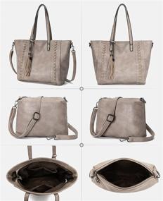 img 1 attached to FADEON Leather Designer Shoulder Handbags Women's Handbags & Wallets