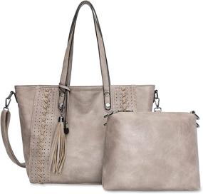 img 4 attached to FADEON Leather Designer Shoulder Handbags Women's Handbags & Wallets