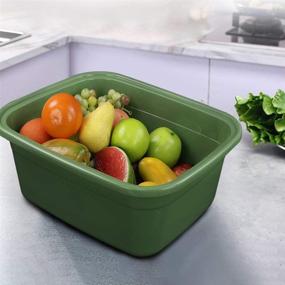 img 2 attached to 🧽 Gloreen 18 Quart Wash Basins: Large Plastic Rectangular Dish Pan/Tub, 3-Pack - Efficient and Spacious Cleaning Solution