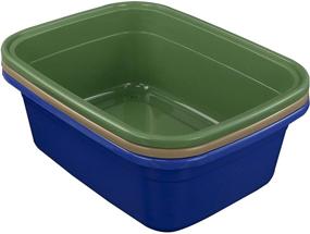 img 4 attached to 🧽 Gloreen 18 Quart Wash Basins: Large Plastic Rectangular Dish Pan/Tub, 3-Pack - Efficient and Spacious Cleaning Solution