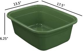 img 3 attached to 🧽 Gloreen 18 Quart Wash Basins: Large Plastic Rectangular Dish Pan/Tub, 3-Pack - Efficient and Spacious Cleaning Solution