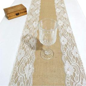 img 3 attached to OZXCHIXU Natural Burlap Runner Wedding