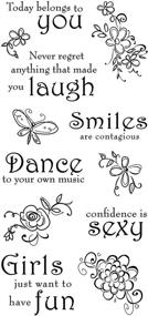 img 1 attached to 📆 Inkadinkado Clear Stamps Set - Thoughts of the Day (12 pieces)