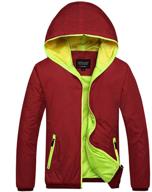 🧥 amcupider big boys hooded rain quick-dry jacket windbreaker logo