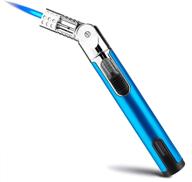 🔥 pilotdiary torch lighter: refillable butane candle lighter with windproof jet flame, adjustable pen lighter for diy resin - blue (butane gas not included) logo