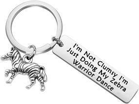 img 4 attached to 🦓 CENWA Zebra Warrior EDS Fibro Awareness Dance Keychain for Ehlers Danlos Syndrome - Enhancing Your Zebra Warrior Gift