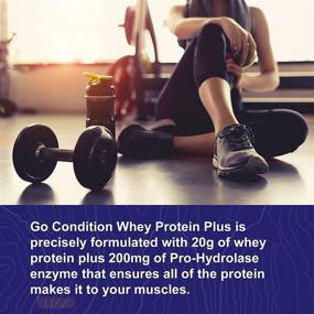 img 2 attached to 🍫 Go Condition Protein Powder Plus: 20g Whey Protein, Low Carb & Sugar Free, Rich Chocolate Flavor, Easy Digestion - 24 Servings