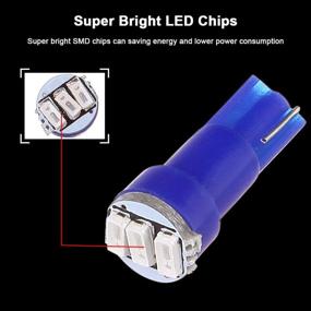 img 1 attached to 🚘 cciyu 40 Pack T5 LED Instrument Dashboard Light Bulbs 3-3014-SMD 17 37 73 2721 74 Car