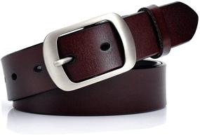 img 4 attached to Vonsely Leather Shorts Buckle Waistline Women's Accessories for Belts