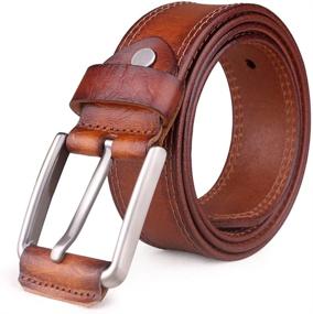 img 4 attached to 🧢 Stylish Capplue Leather Buckle Grain 32-inch Men's Accessories: Elevate Your Look!