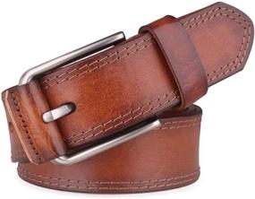 img 3 attached to 🧢 Stylish Capplue Leather Buckle Grain 32-inch Men's Accessories: Elevate Your Look!