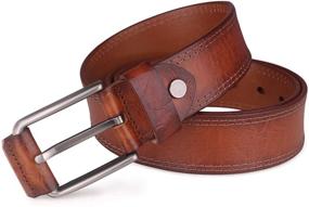 img 2 attached to 🧢 Stylish Capplue Leather Buckle Grain 32-inch Men's Accessories: Elevate Your Look!