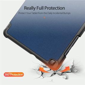 img 2 attached to 📱 Blue Samsung Galaxy Tab A 8.0 2019 Case with Trifold Stand - DUX DUCIS Slim Magnetic Cover for SM-T290 / SM-T295 Tablet