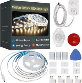 img 4 attached to 💡 Enhance Your Home Lighting with Motion Sensor Under Cabinet Lights - Plug In 6000K Cold White LED Strip Lights for Ultimate Convenience and Style