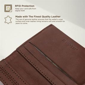 img 2 attached to 🔎 Optimized for SEO: Slim Leather Bifold Wallet with Blocking Technology