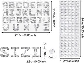 img 2 attached to ✨ 6 Sheets Glitter Rhinestone Alphabet Letter Stickers and Gemstone Border Stickers, 26 Letters Self-Adhesive Crystal Bling Stickers for DIY Art and Craft Projects