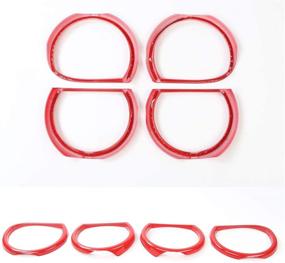 img 3 attached to Enhance your Dodge Challenger with Voodonala ABS Red Headlight Cover Bezels Trim – 4pcs, 2015-2020