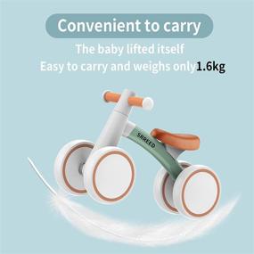 img 2 attached to 🚲 SEREED Baby Balance Bike: 1 Year Old Boys Girls Toddler First Bike with 4 Wheels - Perfect First Birthday Gift