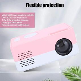 img 1 attached to 📽️ Portable Mini LED Projector 16:9 with 4000 Lumens, 1080P Home Theater Compatibility - AV/USB/HD Multimedia Interface/Storage Card - Perfect for Outdoor/Home/Video Use