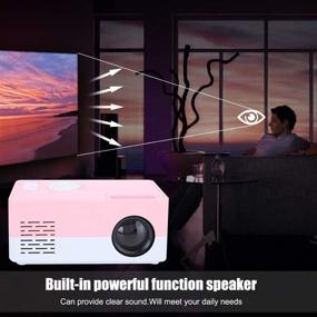 img 2 attached to 📽️ Portable Mini LED Projector 16:9 with 4000 Lumens, 1080P Home Theater Compatibility - AV/USB/HD Multimedia Interface/Storage Card - Perfect for Outdoor/Home/Video Use