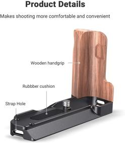 img 2 attached to 📸 Enhance Your RX100 III/IV/V(VA)/VI/VII Camera Experience with SmallRig L-Shape Bracket Wooden Grip - LCS2467