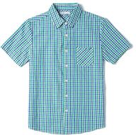 tronjori boys' short sleeve button woven clothing - tops, tees & shirts logo