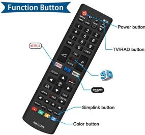 img 2 attached to 📺 Universal Remote Control Replacement for LG Smart TV - AKB75375604 AKB75095307 AKB75095330 AKB74915305 AKB74915304 AKB74475401 with Netflix 3D - AZMKIMI