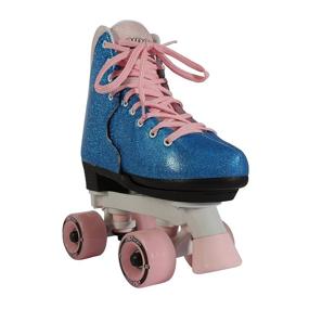 img 3 attached to 🛼 Premium Adjustable Kids Roller Skates - Circle Society Classic - Bling Bubble Gum - Indoor/Outdoor - Sizes 3-7 US