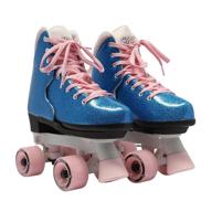 🛼 premium adjustable kids roller skates - circle society classic - bling bubble gum - indoor/outdoor - sizes 3-7 us logo