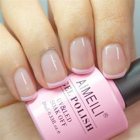 img 3 attached to 💅 AIMEILI Розовый нюдовый гель-лак для ногтей, который смывается (022) - долговечная формула объемом 10 мл, для использования под УФ или Светодиодной лампой.