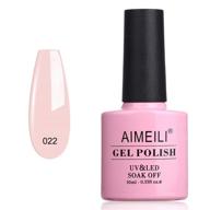 💅 aimeili розовый нюдовый гель-лак для ногтей, который смывается (022) - долговечная формула объемом 10 мл, для использования под уф или светодиодной лампой. логотип