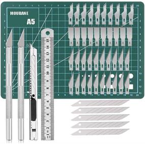 img 4 attached to 🔪 Professional Craft Hobby Knife Set - Precision Carving Tool Kit with 40 Extra Sharp Blades for Art Work, DIY Projects, Scrapbooking, Stencil Cutting