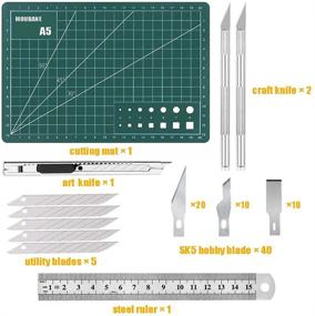 img 3 attached to 🔪 Professional Craft Hobby Knife Set - Precision Carving Tool Kit with 40 Extra Sharp Blades for Art Work, DIY Projects, Scrapbooking, Stencil Cutting