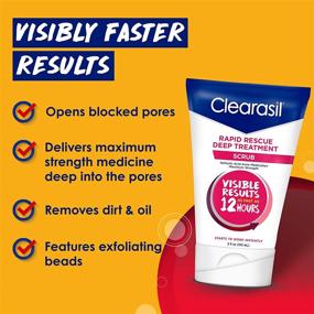 img 2 attached to 🌟 Clearasil Ultra Rapid Action Face Scrub: Get Clear, Radiant Skin with 5 fl. Oz. Size!