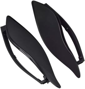 img 2 attached to 🏍️ PBYMT Side Wing Air Deflectors for Harley Davidson Electra Glide Street Glide 2014-2020, Adjustable Black Windshields