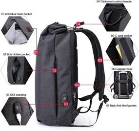 img 3 attached to 🔒 Secure your belongings with our Anti Thief Computer Backpack Roll Top: Versatile and Multipurpose!